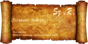 Szenes Robin névjegykártya